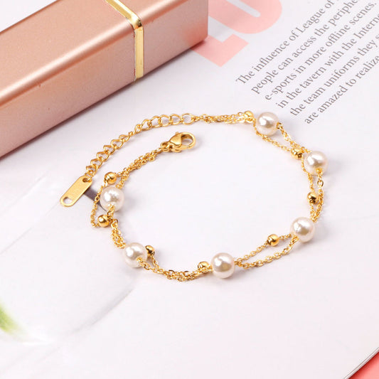 ZANORA - White Pearl Bracelet