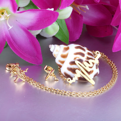 ZANORA Heartline - Current Shape Smooth/Frosted Cut Jewelry Set