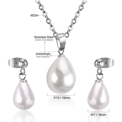 ZANORA - Dropping Pearl Jewelry Set