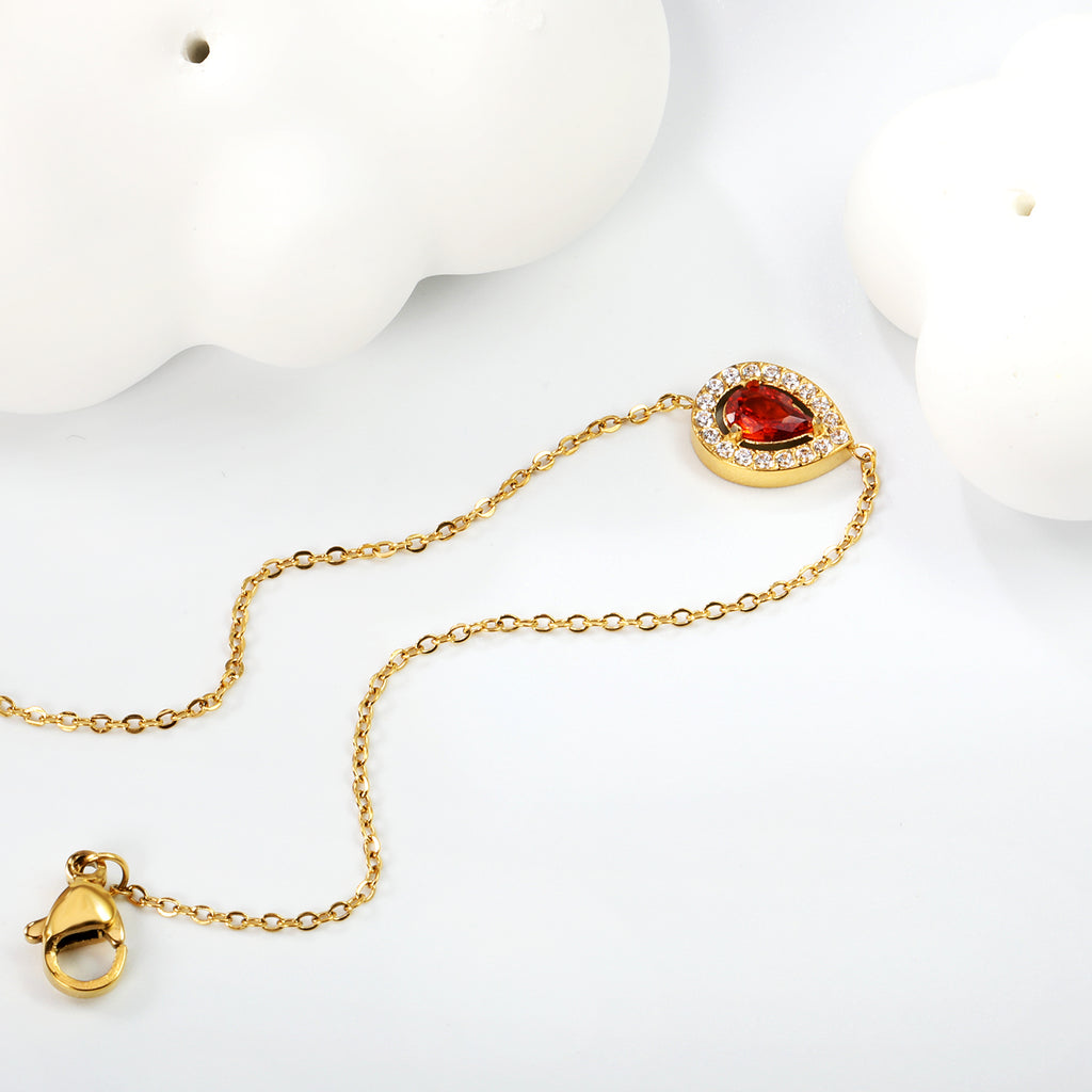 ZANORA - Red Zirconia Stone Bracelet