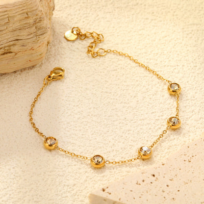 ZANORA - Round Swarovski Diamond Bracelet