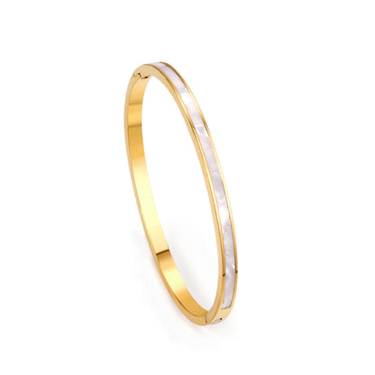 ZANORA - Gold & White Zirconia Bangle