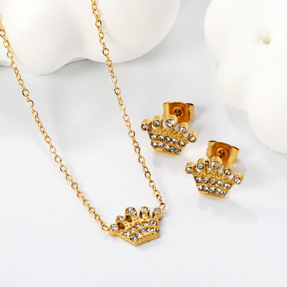 ZANORA - Crown With Zirconia Stone Jewelry Set