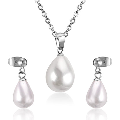 ZANORA - Dropping Pearl Jewelry Set