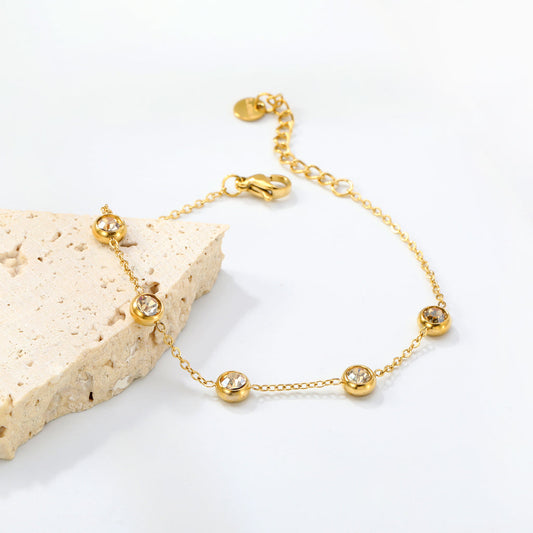 ZANORA - Round Swarovski Diamond Bracelet