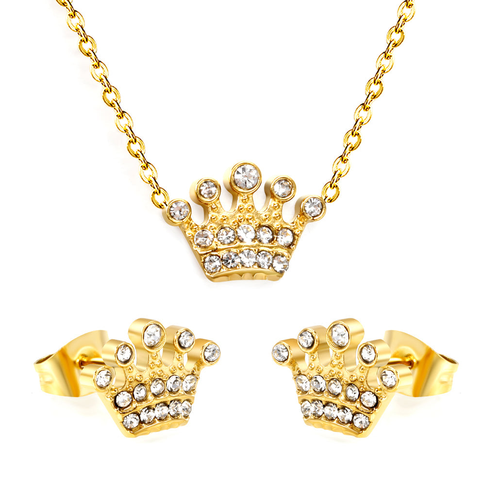 ZANORA - Crown With Zirconia Stone Jewelry Set