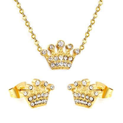 ZANORA - Crown With Zirconia Stone Jewelry Set
