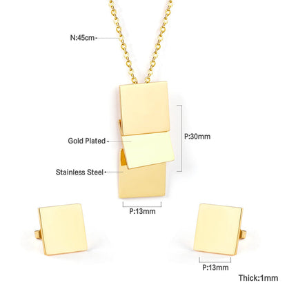 ZANORA - Rectangle Shape Jewelry Set