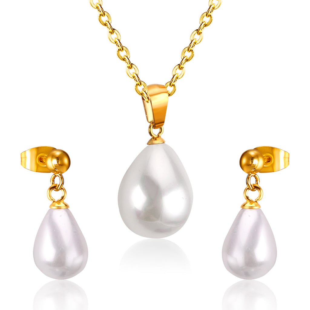 ZANORA - Dropping Pearl Jewelry Set