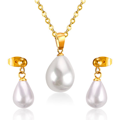 ZANORA - Dropping Pearl Jewelry Set