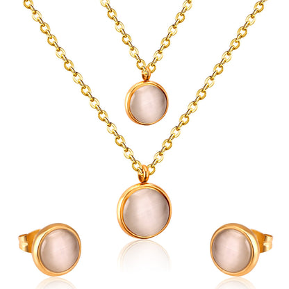 ZANORA - Rose Gold Double Chained Jewelry Set