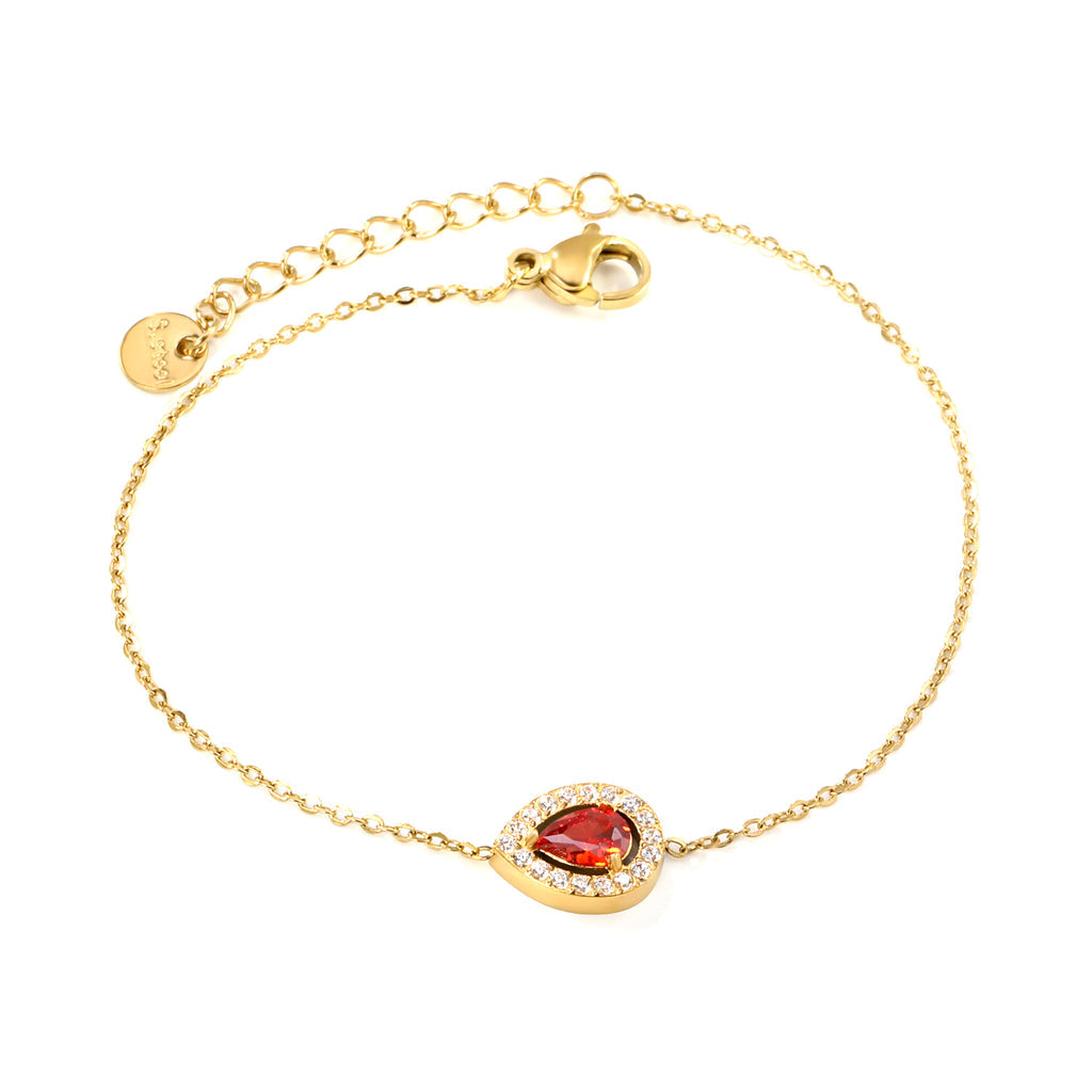 ZANORA - Red Zirconia Stone Bracelet