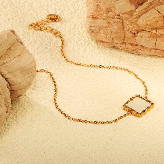 ZANORA - White Square Zirconia Stone Bracelet