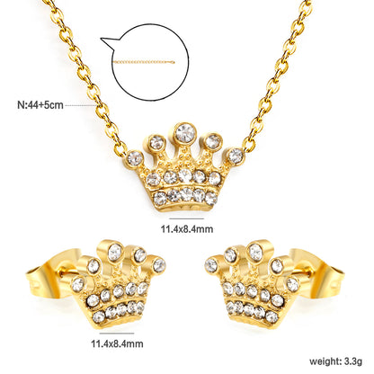ZANORA - Crown With Zirconia Stone Jewelry Set
