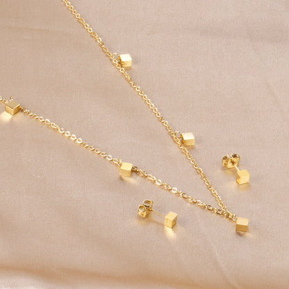 ZANORA - Square Facets Jewelry Set