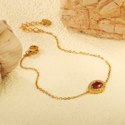 ZANORA - Red Zirconia Stone Bracelet