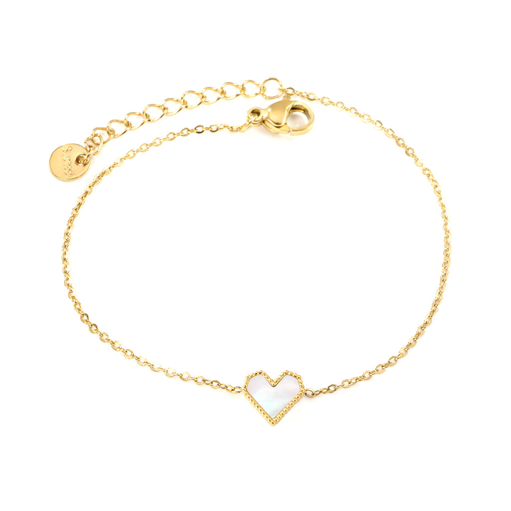 ZANORA- Heart shape with white Bracelet