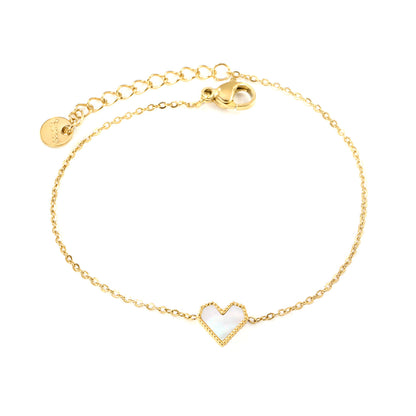ZANORA- Heart shape with white Bracelet
