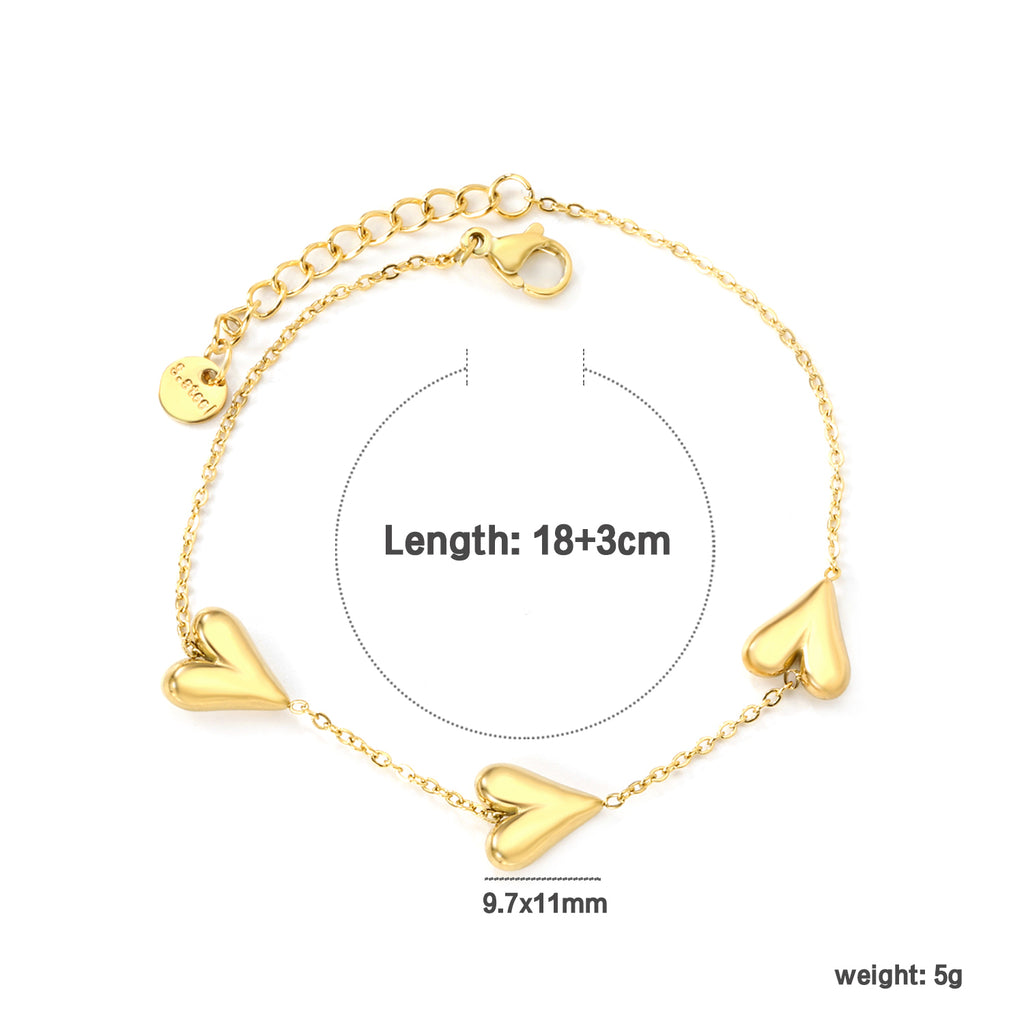 ZANORA- Heart Fitting Bracelet