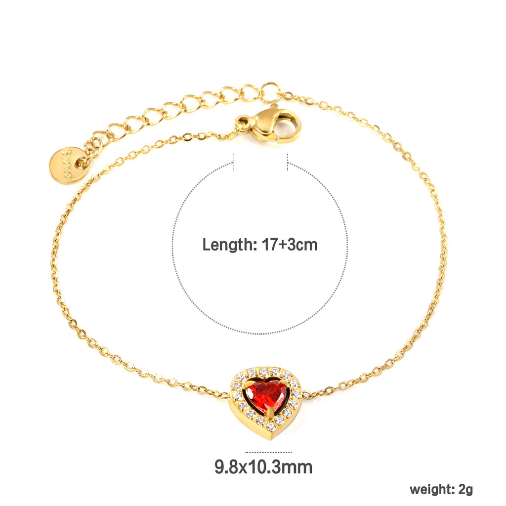 ZANORA - Peach Heart Bracelet