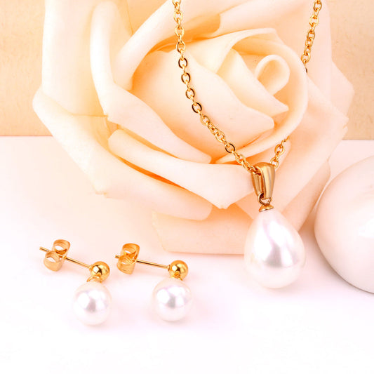 ZANORA - Dropping Pearl Jewelry Set