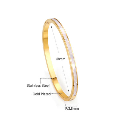 ZANORA - Gold & White Zirconia Bangle