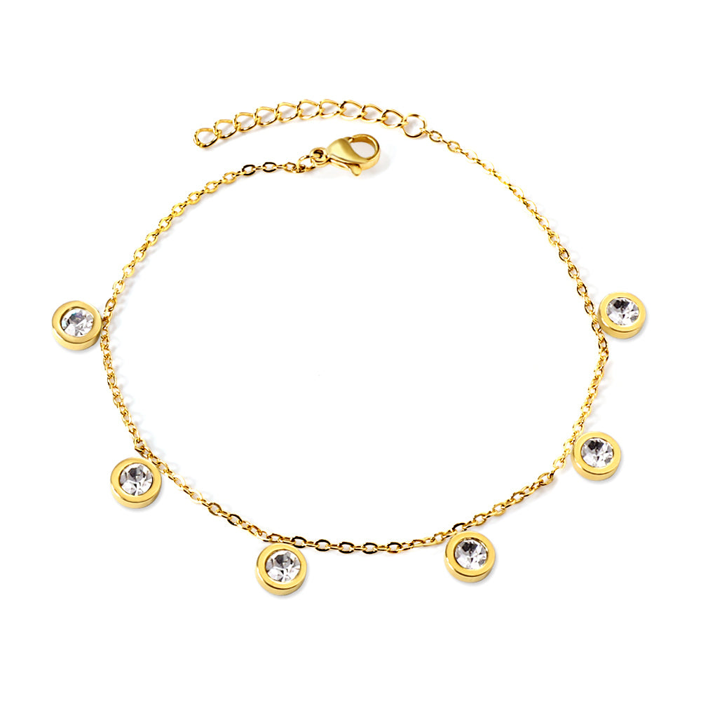 ZANORA - Cylindrical White Diamond Bracelet