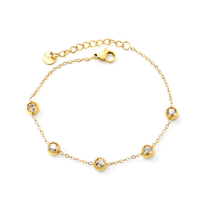 ZANORA - Round Swarovski Diamond Bracelet