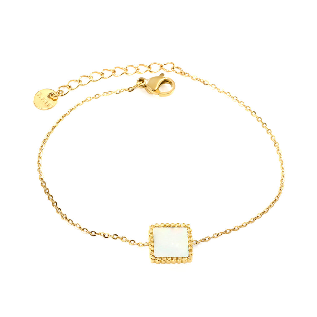 ZANORA - White Square Zirconia Stone Bracelet