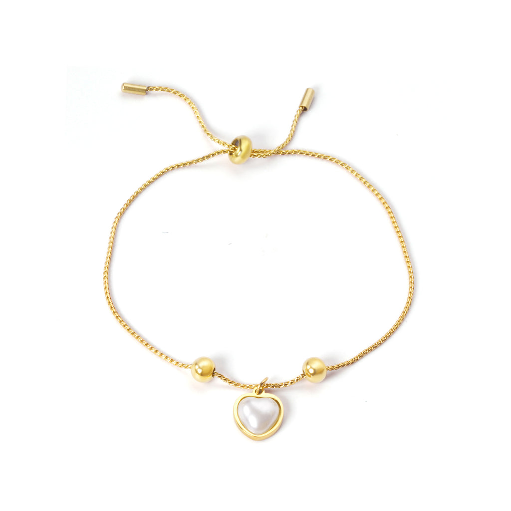 ZANORA - Pearl & Heart Shaped Bracelet