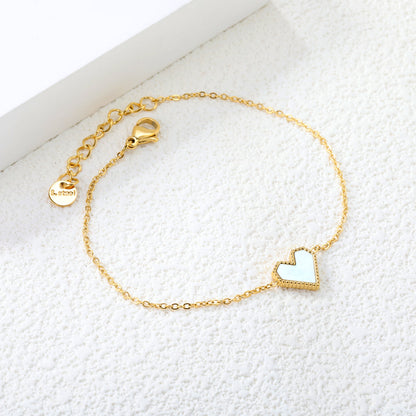 ZANORA- Heart shape with white Bracelet