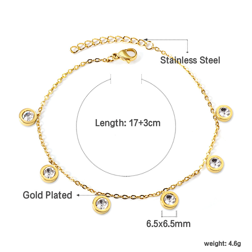 ZANORA - Cylindrical White Diamond Bracelet