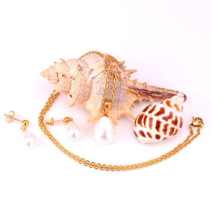 ZANORA - Dropping Pearl Jewelry Set