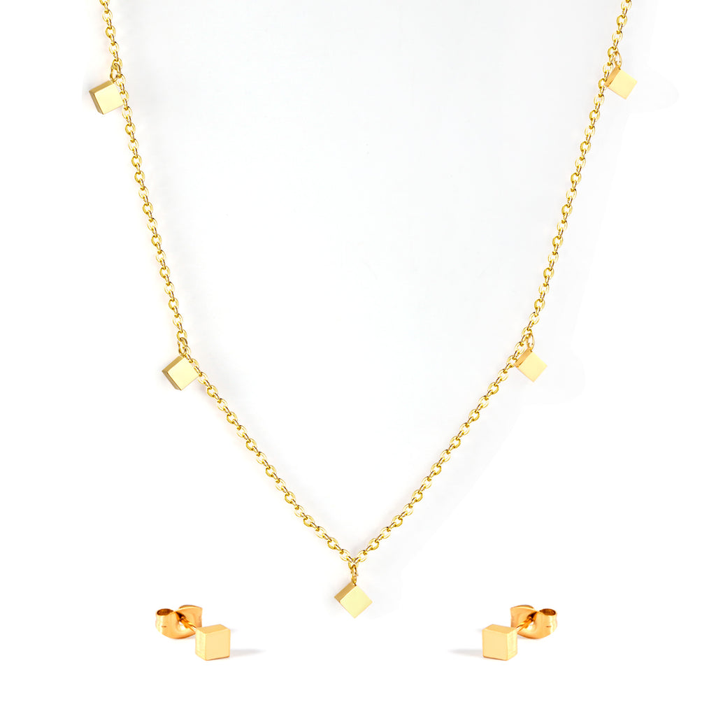 ZANORA - Square Facets Jewelry Set