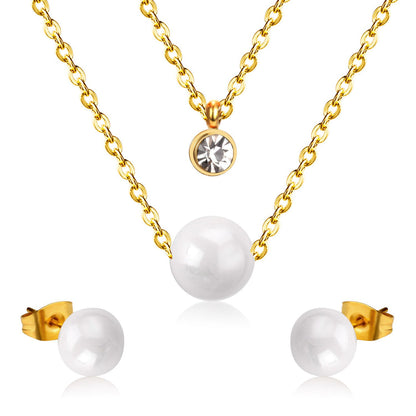 ZANORA - Crystal Pearl Jewelry Set