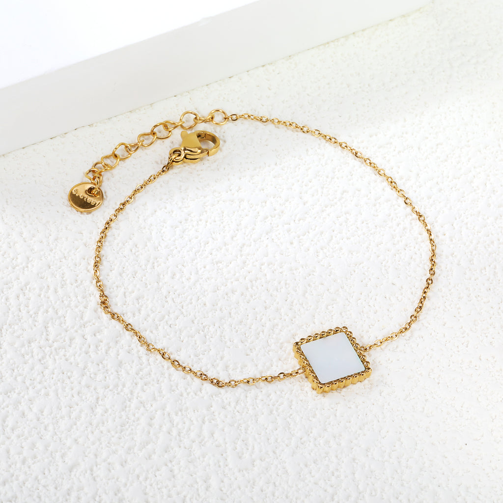 ZANORA - White Square Zirconia Stone Bracelet