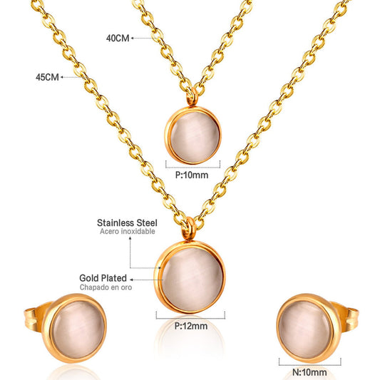 ZANORA - Rose Gold Double Chained Jewelry Set