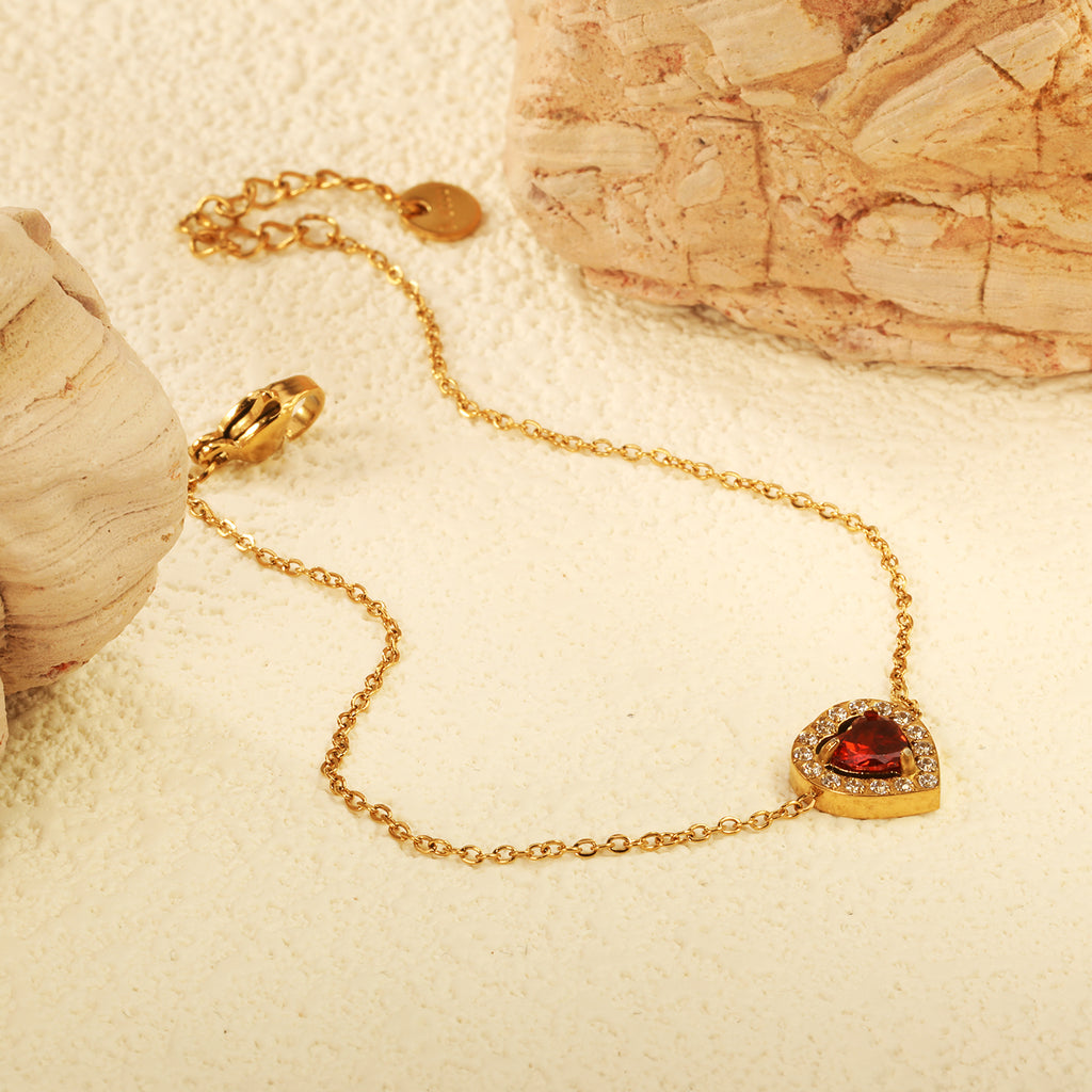 ZANORA - Peach Heart Bracelet