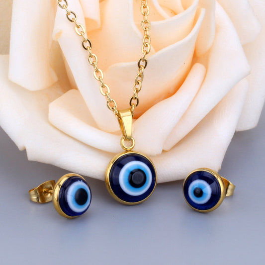ZANORA Evil Eye Nazar - Blue Eye Bead Jewelry Set