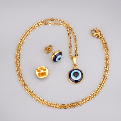 ZANORA Evil Eye Nazar - Blue Eye Bead Jewelry Set